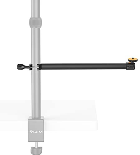 JUSMO Hilfsarm Halterung mit 360°-Kugelkopf für Kamera/Gopro/Licht/Webcam und mehr, geeignet für 20mm-30mm Stangenstange