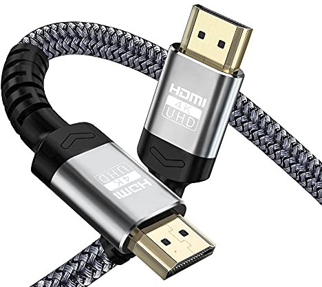 Soonsoonic Cable HDMI 4K 3 metros | Cable HDMI 2.0 de alta velocidad de 18 Gbps & 4K@60Hz HDR ARC HDCP2.2 CEC Ethernet trenzado | para TV UHD, monitor, laptop, Xbox, PS4/PS5, etc.