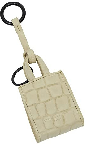 Liebeskind Berlin Damen Papieren tas Waxy Croco Paper Bag - Hanger Pendant, Warm Beige, Onesize (HxBxT 7cm x 5.5cm 3cm) EU