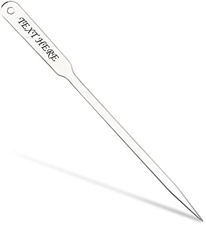 Brieföffner, OXYEFEI Eleganter Brieföffner mit Gravur als Geschenk aus Edelstahl Personalisierte schöne Geschenk-Idee für Männer und Frauen zum Geburtstag Kann den Gravurinhalt Anpassen (Silber-)
