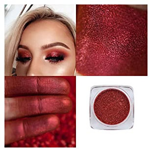 Lucoss Ombretto Glitter Occhi,Ombretto in Polvere Glitterato Ombretti Metallic Marrone/Verde/Argento/Nero/Viola/Oro/Blu/Rosso/Giallo