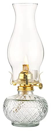 Lámpara de Aceite Grande for Interiores - Lámpara de parafina Antigua Lámpara de Aceite de Vidrio Transparente con Chimenea de Vidrio Lámpara de Queroseno de Escritorio Aceite for Cocina