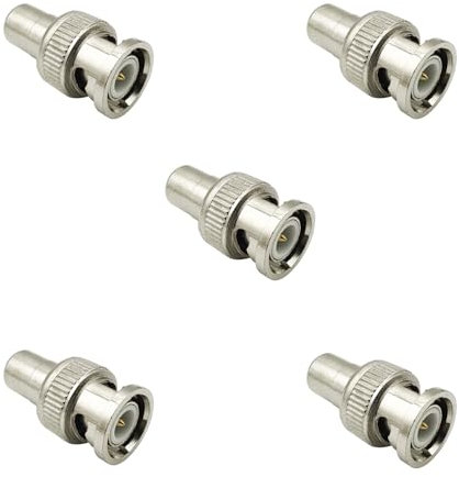 iYueMps Lot de 5 adaptateurs BNC mâle vers RCA femelle