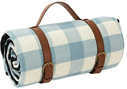 wasserdichte und Faltbare extra große Picknickdecke mit 3-lagiger Leder-Stranddecke The Beach Camping on Grass Picknickmatte