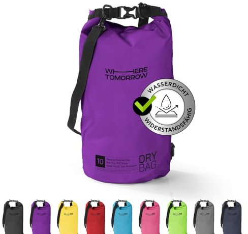 #DoYourOutdoor Where Tomorrow Dry Bag Tasche 20L lila | Wasserdichter Rucksack | Wasserfester Beutel & Packsack | Drybag ideal für Boot, Kajak, Angeln und Camping