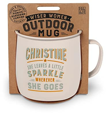 History & Heraldry Personalised Outdoor Mug (Christine)