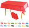 3 Stück Tischdecke Rechteckig Rot Weihnachten Party Tischdecke,137 * 274cm Tischdecke Papierrolle Einweg Tischdecke aus Kunststoff,wasserdichte Ölbeständig Tischdecken für Party,Picknick,Geburtstags