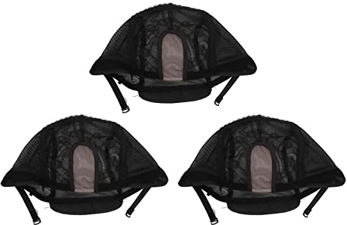 Sonew 3 Stück Dome Perückenkappen, weiche atmungsaktive Nylon Perückenkappen, Flexible Wig für die Herstellung von Perücken Mesh Net Perückenkappen für Cosplay Kostüme