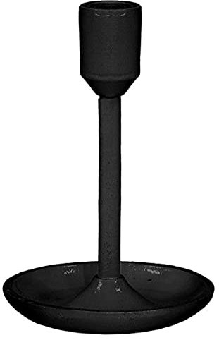 Dadeldo Living & Lifestyle Kerzenleuchter -Simple- Metall 19cm schwarz Dekoration Kerzenständer