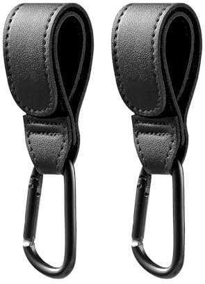 2 ganci per carrozzina, resistenti clip per passeggino, clip per borse per bambini, ganci per borse per pannolini, passeggino, shopping, spesa, zaino