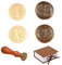 Comealltime 2 Stück Retro Alphabet Siegelwachs Stempel, A~Z Initialen Wachs Stempel mit Holzgriff, Vintage 26 Buchstabe 25mm Abnehmbarer Messingkopf Für Invitations Cards Gift Wrapping Decor(Letter I)
