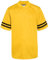 Pullonsy Erwachsene Herren Blank Football Trikots Athletic Football Fans Shirts Praxis Sport Uniform Tops, Schwarz gestreift Gelb Jersey, 3XL