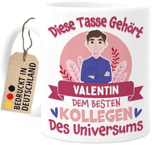 Tassenliebling® Tasse Kollegen personalisiert - Abschied Kollege Tasse - Bester Kollege des Universums - Beidseitiger Druck - Abschiedsgeschenk für Jobwechsel Lieblingskollege Arbeitskollege Bürotasse