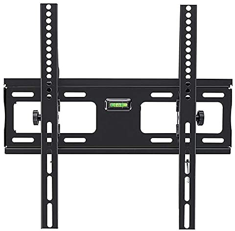 Support Mural TV 50KG Support Mural TV réglable Cadre TV à écran Plat Inclinaison de 15 degrés avec Niveau pour Moniteur 20-55 Pouces