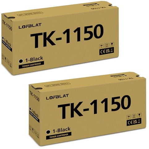 LOFBLAT TK-1150 Kompatibel für Kyocera TK-1150 Toner-Kartusche Schwarz, für Kyocera ECOSYS M2135dn, ECOSYS M2635dn, ECOSYS M2735dw, ECOSYS P2235dn, ECOSYS P2235dw, 2er-Pack Schwarz
