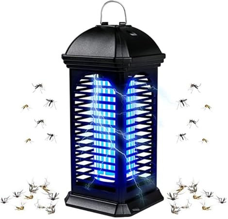 Insetticida elettrico, 15 W, 4000 V, per zanzare, elettrico, per la riduzione degli insetti volanti per interni, camera da letto e giardini