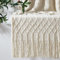 KASYLAN 100% Acrylic Knitted Throw Blanket Textured Solid Soft Decorative Throw for Sofa, Couch, Bed,127x152cm,Beige