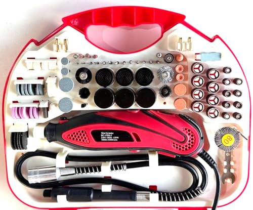 MAIL MORE Rotary Drill Set – 210-Piece Electric Multi Tool Kit for DIY, Hobby & Crafts – Professional Rotary Tool with Accessories for Engraving, Polishing, Grinding & Drilling