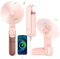 NONLOCK 4 IN 1 Portable Mini Handheld Fan,Personal Foldable Cooling Travel Fan, Pocket Hand Fan for Face Lash,Desk Fan,Flashlight,Summer Concerts Camping, Birthday Gifts for Women Mom (Pink)