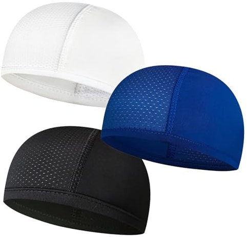 SSKHE 3 Stück Fahrrad Mütze Sommer,Unterziehmütze Unterhelm Fahrrad,Sommer Fahrradmütze,Atmungsaktiv Sportmütze Cap,Unterziehmütze Fahrradhelm,Helmmütze Herren Sportmütze Cap,Unterhelm Fahrrad,Leicht