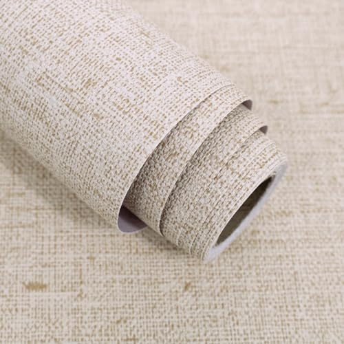 lenify Beige Grasscloth Peel and Stick Wallpaper Textured Contact Paper 15.7inch x 118.1inch Faux Linen Vintage Grasscloth Contact Paper Self Adhesive Removable Wallpaper Vinyl