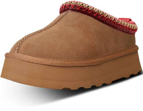 EIOWPER Damen Hohe Hausschuhe Damen Plateau Mini Stiefel Wildleder Warm Rutschfeste Stiefel Winter Kuschelig Pelz Wollgefüttert Kurze Stiefeletten 41 EU (Herstellergröße K2)