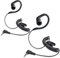 HYSHIKRA Lightweight Soft G-Shape Kopfhörer - 3.5mm Klinke - One Ear - Listen Only Kopfhörer - Headset Walkie Talkie Lautsprecher Mikrofon - 2er Set