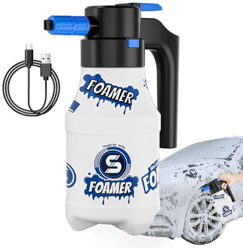 Schaumsprüher Autowäsche? 1,5L Autowaschanlage Mit USB Ladefunktion, Auto Schaumsprüher J-et Flasche Für Auto, Haushaltsreinigung, Autowaschaufsatz Bewässerung Sprühkopf