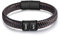 lorajewel Armband für Herren mit Gravur Personalisierte Geschenke für Männer Schwarz Edelstahl Lederarmband Herren mit Namen Geschenk für Vatertag Weihnachten Valentinstag (2 Namen)