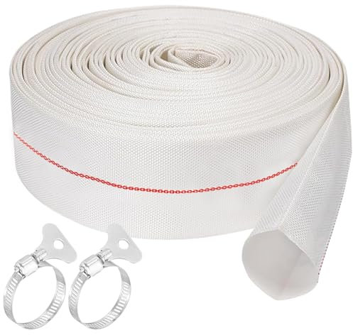 Manguera Plana Ø 1 1/4 (32mm) Mangueras Planas 10M Manguera de Evacuación para Bomba de Agua Sumergible o Bomba Aguas Sucias (32mm, 10)