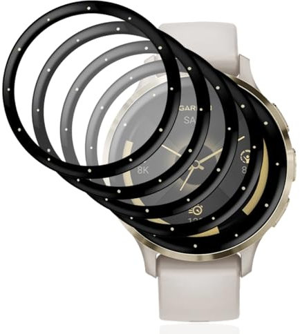 Gelaasso 4 Piezas Protector de Pantalla para Garmin Venu 3S 41mm, Garmin Venu 3S 41mm Protector de Pantalla Premium Cobertura Completa Film Láminas, Anti-arañazo Protectora para Garmin Venu 3S 41mm