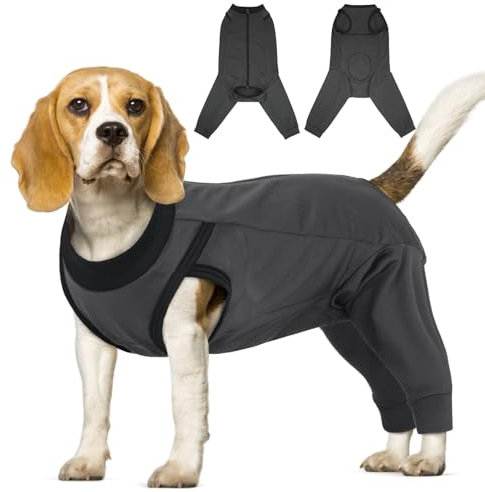 LeLePet Chirurgischer Genesungsanzug für Hunde, medizinisches Hemd nach Operationen, für Männer und Frauen, Neuter-Spay-Bodysuit, Hunde-Genesungsanzüge für Hinterbeine, Anti-Lecken, Wundschutz