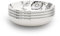 Wade WA967043BLK Botanical Night Set of 4 Pasta Bowls with Black Floral Design, Crafted from Earthenware, Made in Stoke-on-Trent, 22.5cm, Black