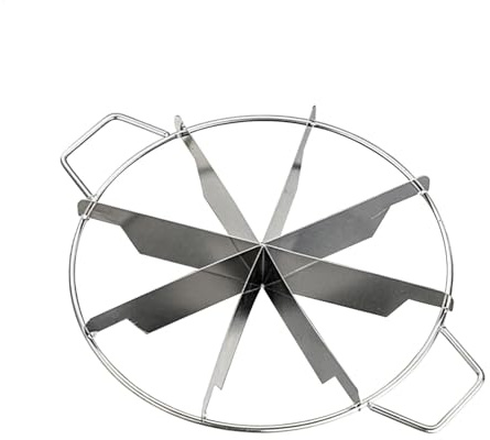 saibunratus Coupe-gâteau - Séparateur de gâteau en acier inoxydable - Anti-adhésif - Rond - Pour pâtisserie, fromage, pizza - Avec poignées latérales pour une division précise et uniforme
