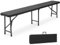 Sekey Kunststoff Klappbank Bierbank 181 x 26 x 42 cm, Faltbar Biergarten Campingbank Gartenbank Klappbar Bierbänke Sitzbank bis 300kg Belastbar, Schwarz