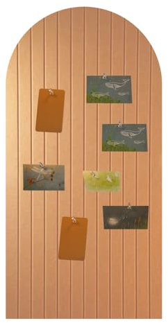 Faltbare kork pinnwand 120x60cm, 1cm dicke Filzfliesen, Pinnwand Kinderzimmer mit Klebstoff Klettverschluss, Dekorationsbrett für Bilder Notizen, Runde Ränder Wandpaneele für Wohnzimmer im Büro/Braun