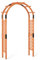 RELAX4LIFE Arco da Giardino con Traliccio in Legno, Arco per Piante Rampicanti e Rose, Pergolato Decorativo da Giardino per Festa e Matrimonio (Arancione, 132 x 60 x 235 cm)