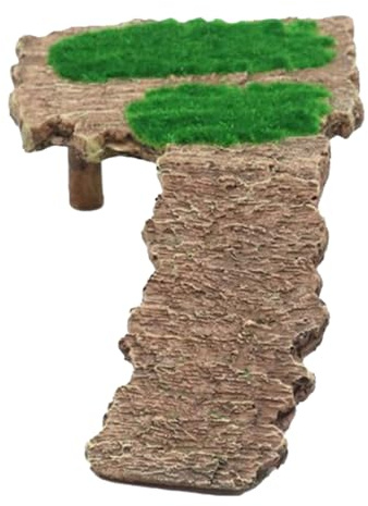Hogvinnatil Terrasse Tortue, Zone de Soleil pour Reptiles avec terrasse d'escalade, Pont antidérapant, échelle d'escalade, Lieu de Repos, Accessoire d'aquarium, décoration de Paysage pour Reptiles