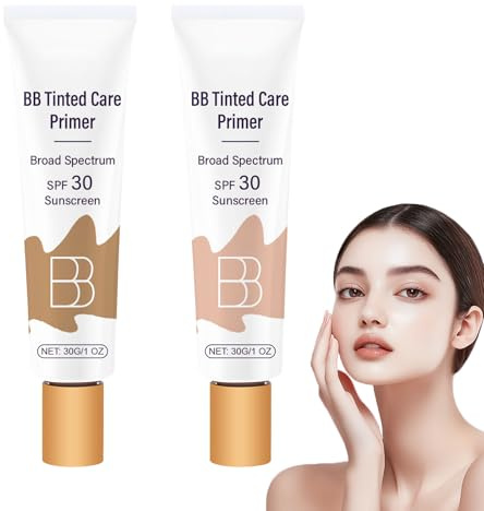 BB Blur getönte Feuchtigkeitscreme LSF 30,feuchtigkeitsspendender getönter Sonnenschutz für das Gesicht,vollständige Abdeckung für helle bis mittlere Hautfarben,wasserfester BB-Concealer (#2#3)