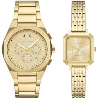 Armani Exchange Herrenuhr, Quarz-Chronographenwerk und 42 mm Gehäusegröße mit Edelstahlarmband