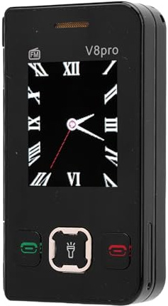 Elprico 2G Flip Phone für Senioren, Flip -Handy mit Zwei Bildschirm, Große Tasten, Dual -Card -Dual -Standby, LED -Taschenlampe, Schnellwählvibration, FM -Radio, Multi -Sprache (Black)