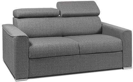 Vente-unique - Schlafsofa 2 Vizir - Polyester - grau