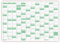 Green Wandkalender/Wandplaner 2026 gefaltet DIN A3 Format (297 x 420 mm) mit 12 Monaten