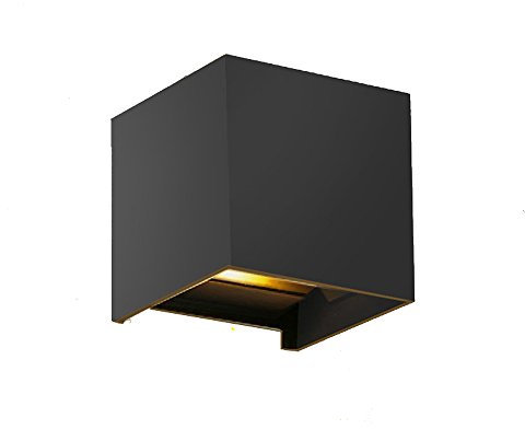 Elitlife 7W Dimmbar Aluminium Wandleuchte Außenlicht LED Wandleuchte Dimmbar Aussen/Innen LED Wandbeleuchtung, Aussenleuchte Wand Warmes Licht Wasserdicht LED Wandleuchte Außen Wandlampe