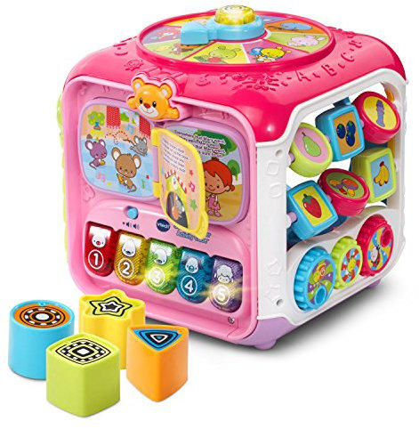 VTech Sortier- und Entdeckungs-Aktivitätswürfel (frustfreie Verpackung), rosa