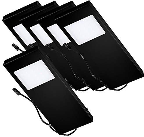 Thebo LED 91 Tadeo 3 in SCHWARZ - SET 5 inkl. Leuchte mit Hauptschalter/Unterbauleuchten/Oberschrankleuchten