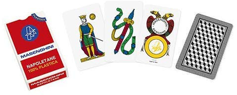 Mazzo di carte Napoletane Masenghini Plastica Ast. Rosso