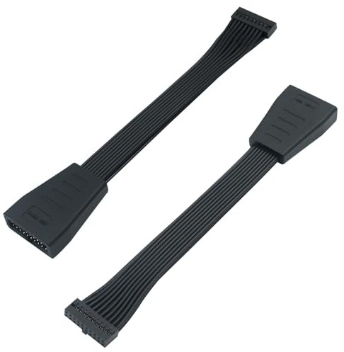 COMeap (Paquete de 2) Small Mini USB 3.0 Cable Adaptador de Extensión interna de 19 pines para placa base de 5,9 pulgadas (15 cm)
