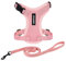 Voyager Step-in Lock Katzengeschirr und reflektierende Katzenleine mit Neoprengriff by Best Pet Supplies - Unterstützt kleine, mittelgroße und große Katzenrassen, Rosa, size XXXS - 1,5 m