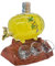 Sicilia Bedda - Limoncello in Botte Vetro con 6 Bicchierini da Liquore - Bottiglia Decorata - 50 Cl. 32°